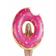 6/CS GIANT PINK FROSTED DONUT POOL FLOAT