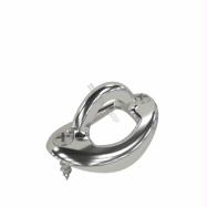 2/PK CHROME PLATED BRASS COPING MOUNT OVAL ROPE EYE